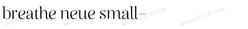 breathe neue small字体转换